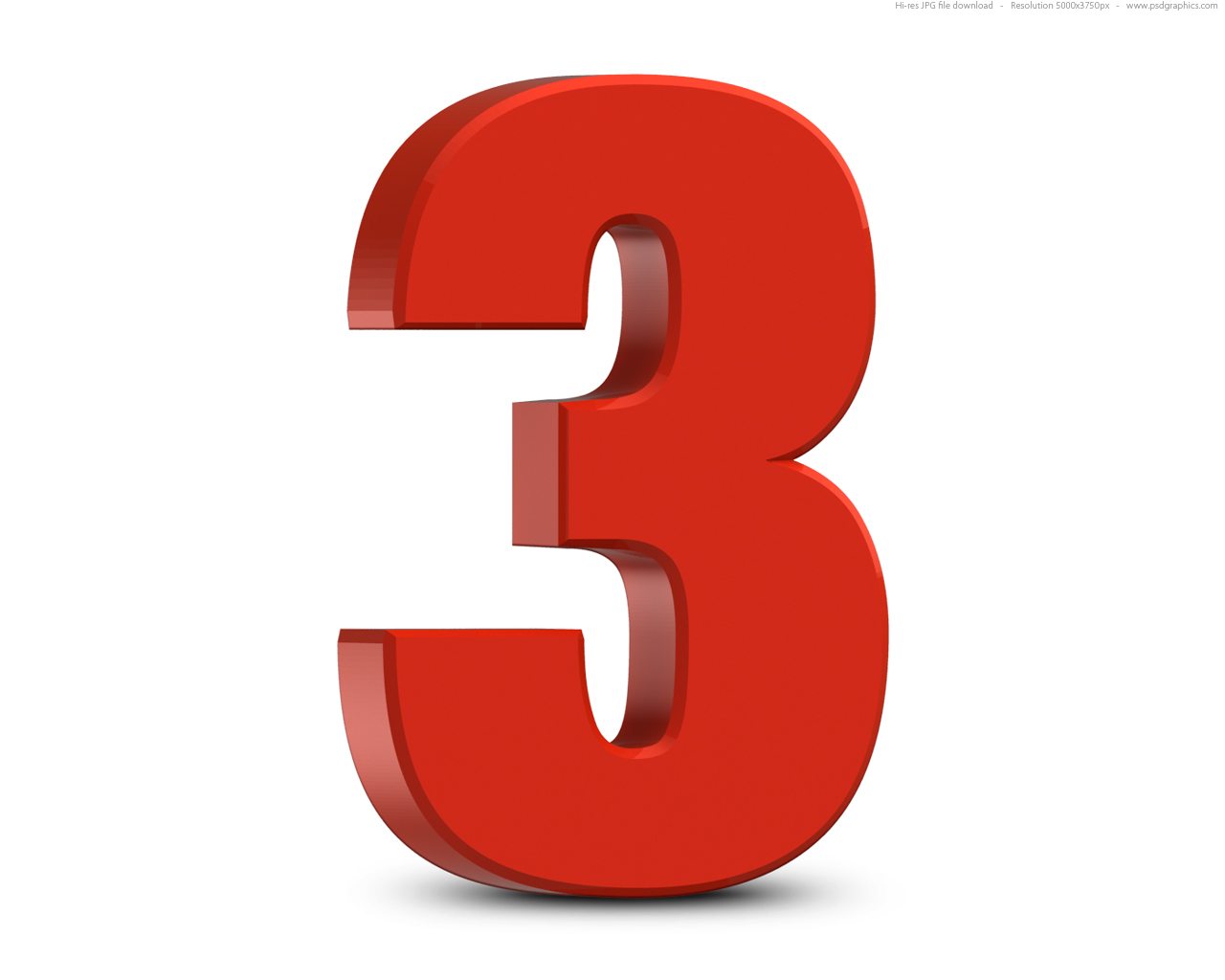 red-number-3